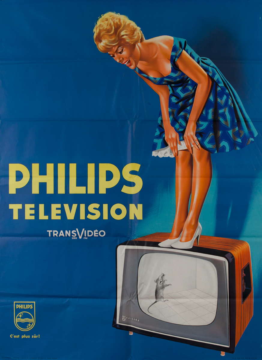 Philips Television Transvideo<br>French Advertising Poster