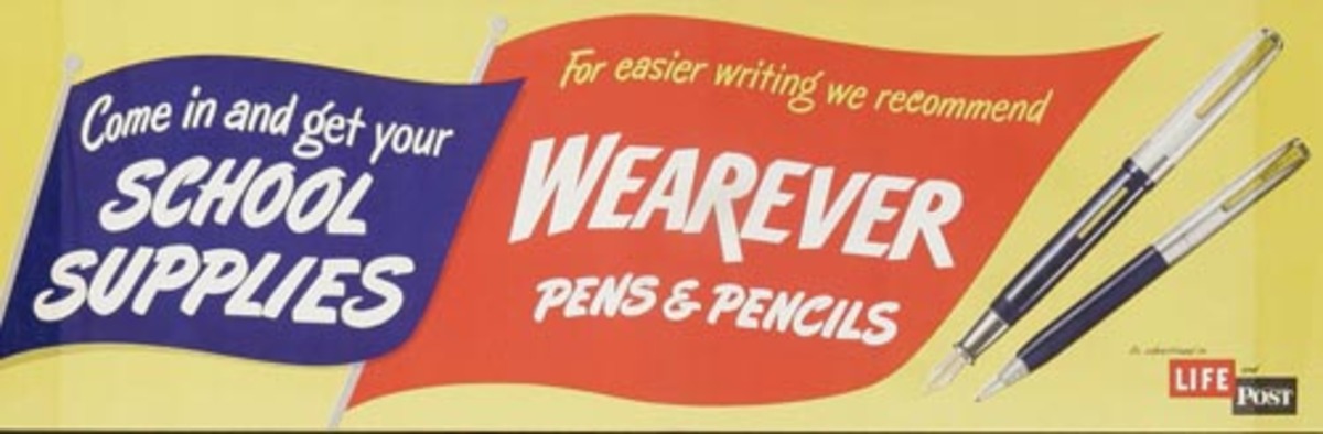 Wearever Pens Original Advertising Poster