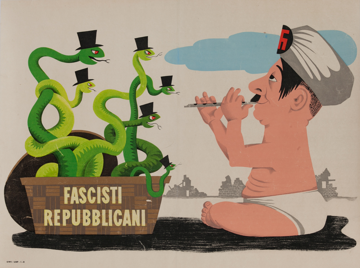 Fascisti Repubblicani - Fascist Republicans<br>WWII American Anti-Nazi Propaganda Poster