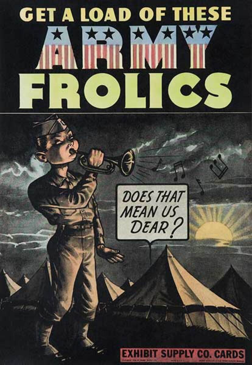 Army Frolics Original Carnival Display Poster