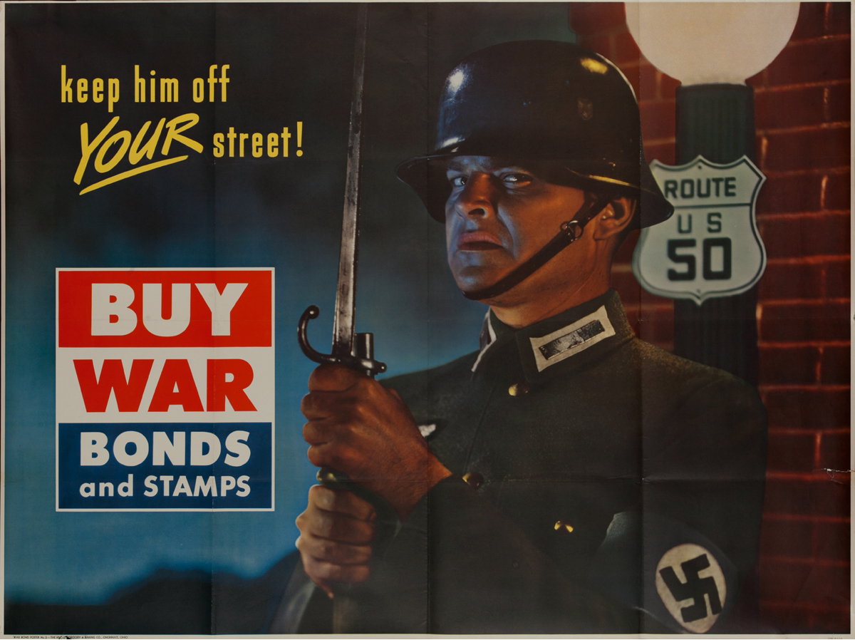 Keep Him Off Your Street<br>Original Kroger WWII Bond Poster