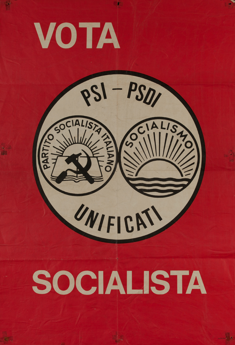 Vota Socialista Italian Political Poster