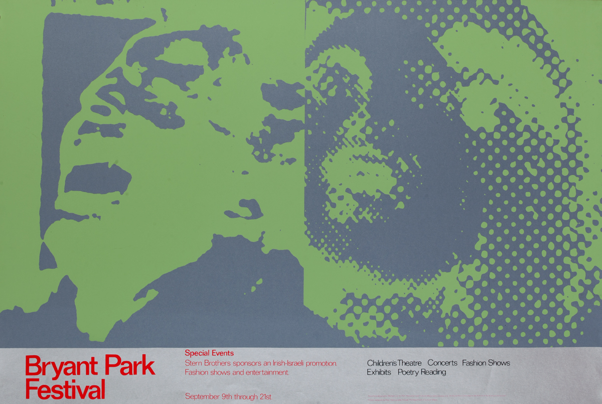 Bryant Park Festival Poster Green Silver