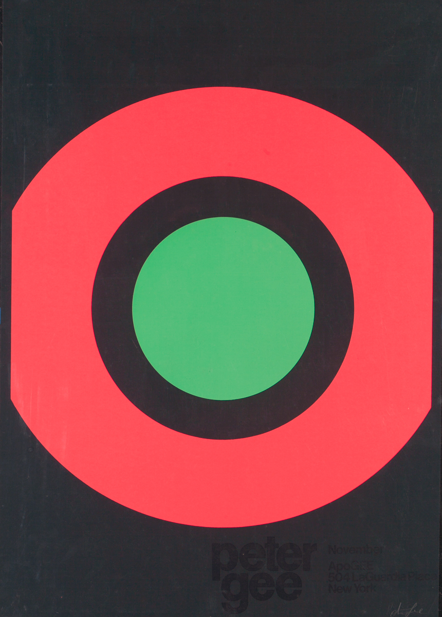 Peter Gee Art Poster Pink Green Circle