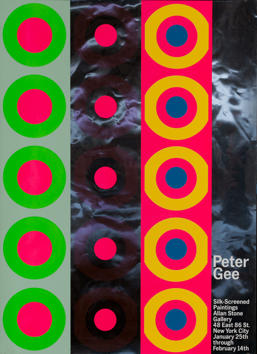 Peter Gee Sil Screened Paintings Allan Stone Gallery Poster