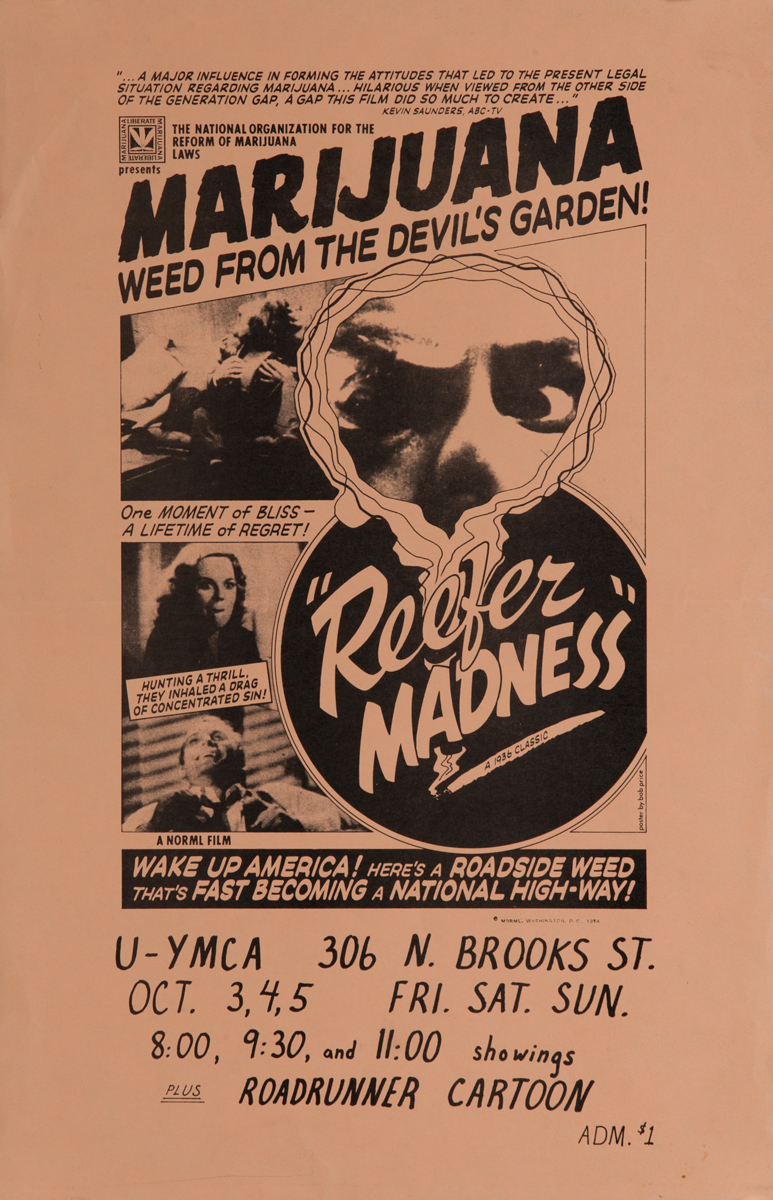 Marijuana Weeds from the Devil's Garden<br>Reefer Madness College Movie Poster 
