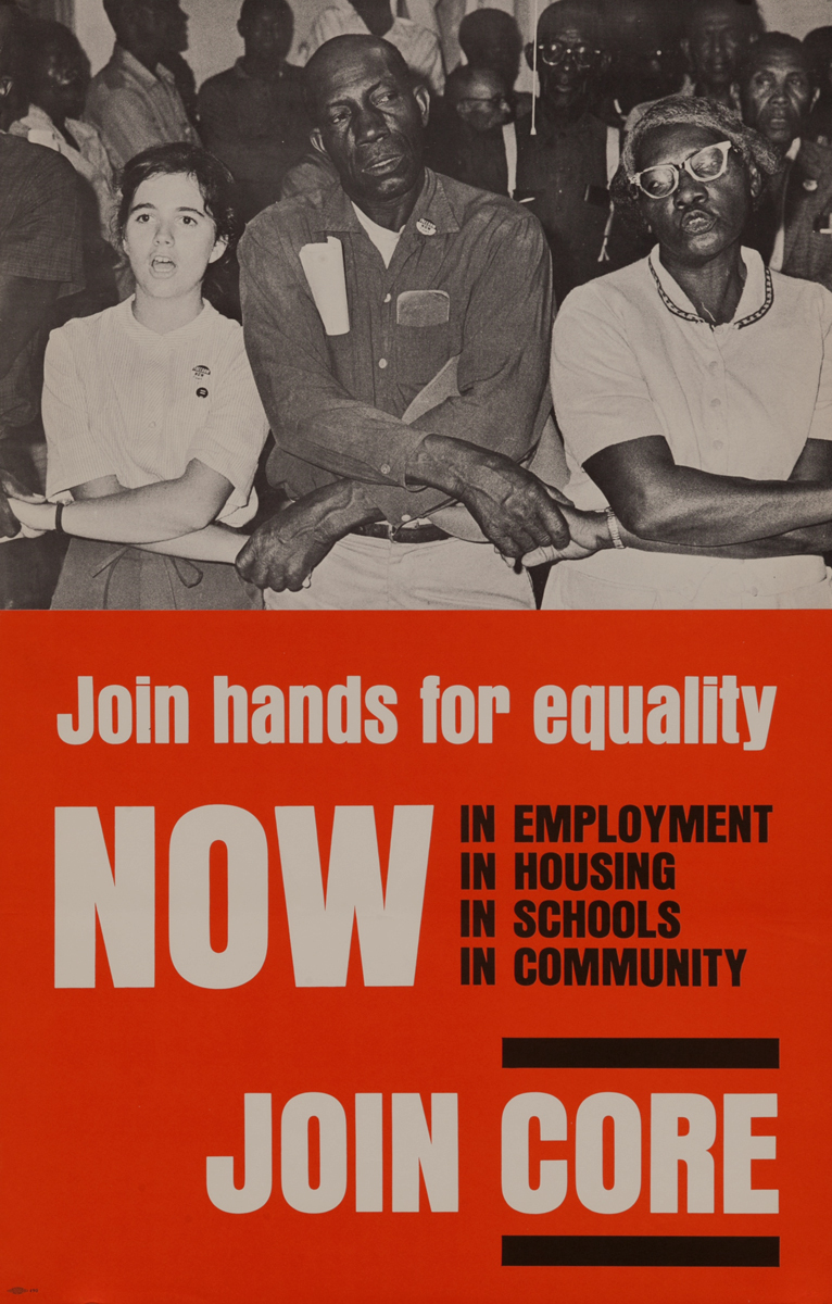 Join hands for equality NOW - in Employment - in Housing - in Schools, in Community. JOIN CORE