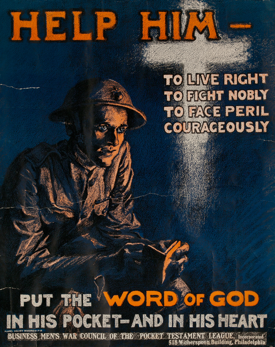 Help Him to Live Right American WWI Poster