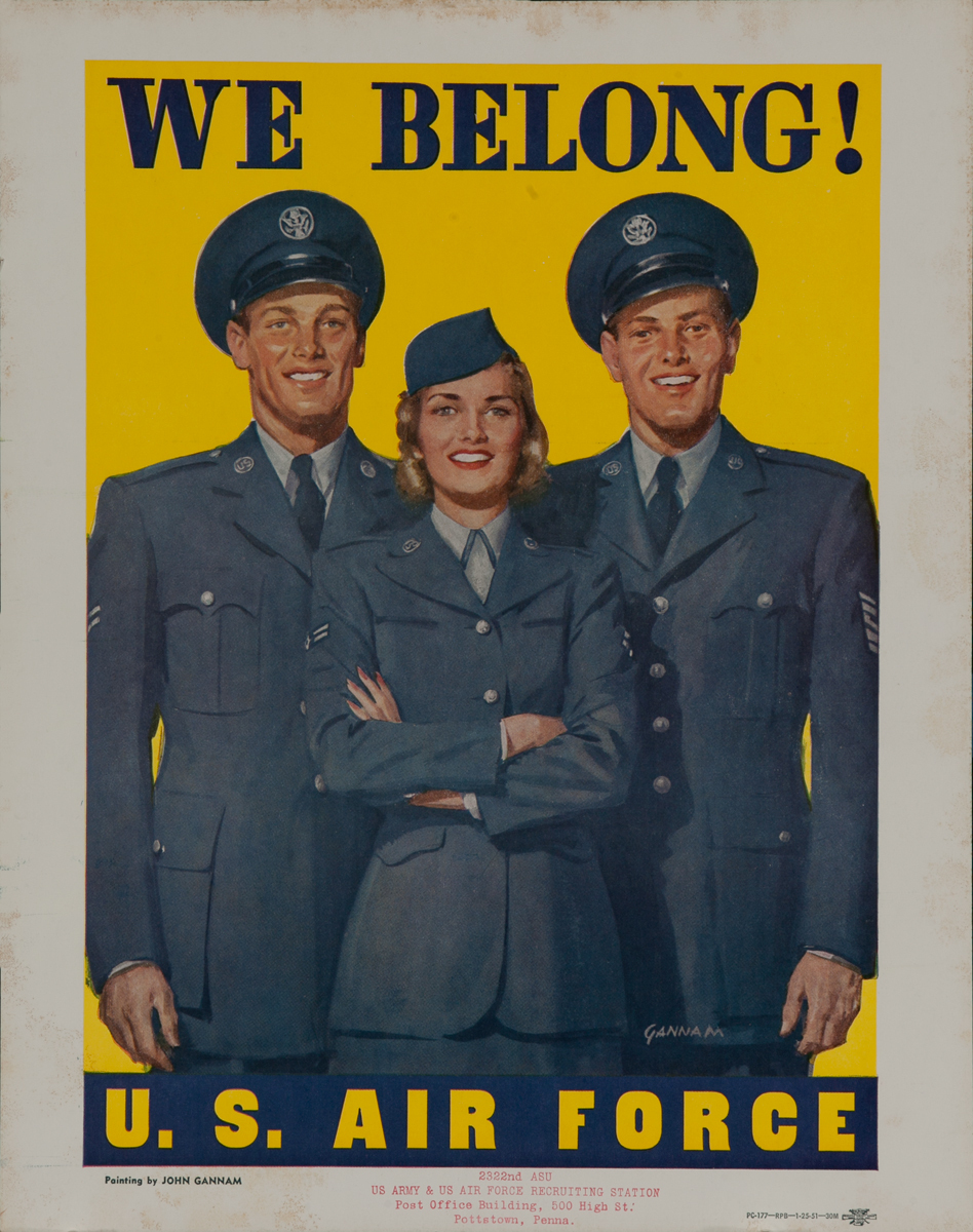 We Belong! U.S. Air Force<br>Korean War Recruiting Poster