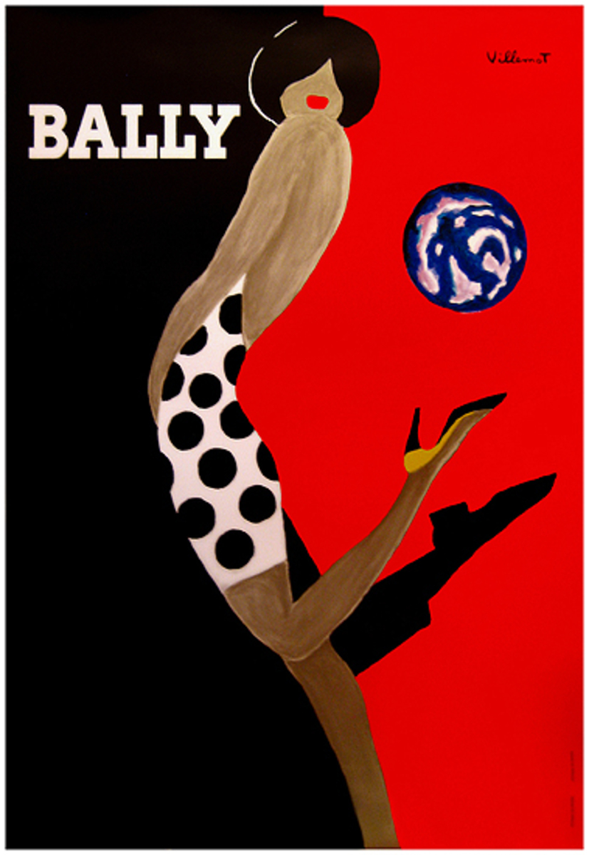Bally Kick French Shoe Advertising Poster