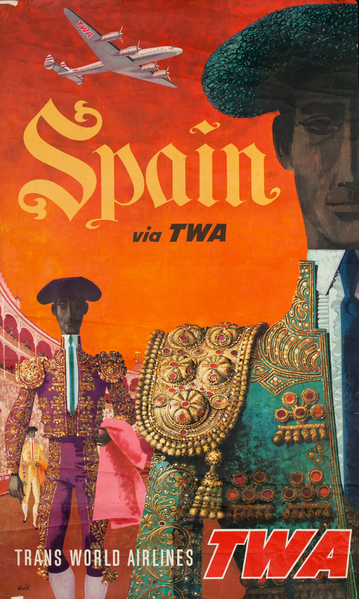 Spain Fly TWA, Torero Poster Constellation