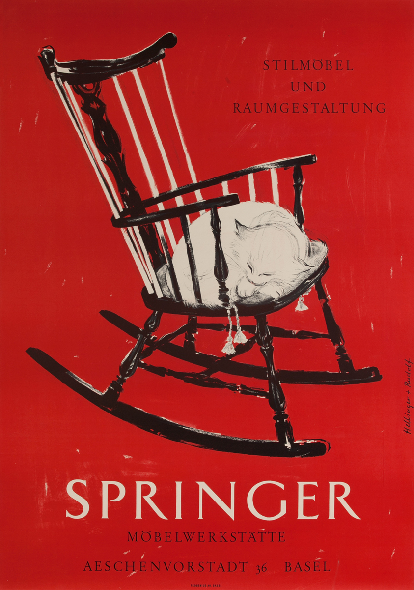 Springer Stilmobel und Raumausstattung, Swiss Furniture Poster