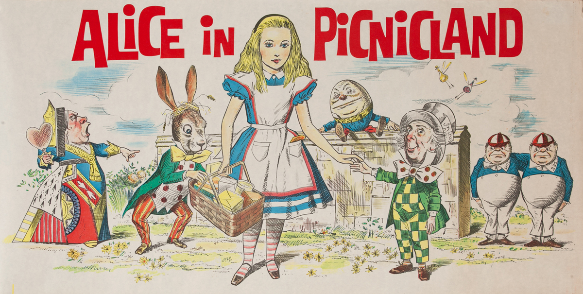 Alice in Picnicland Fun Child's Poster