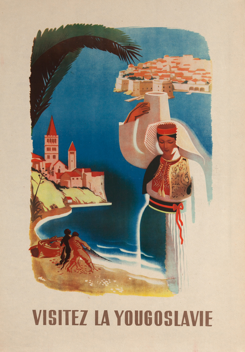 Visitez la Yougoslavie Travel Poster
