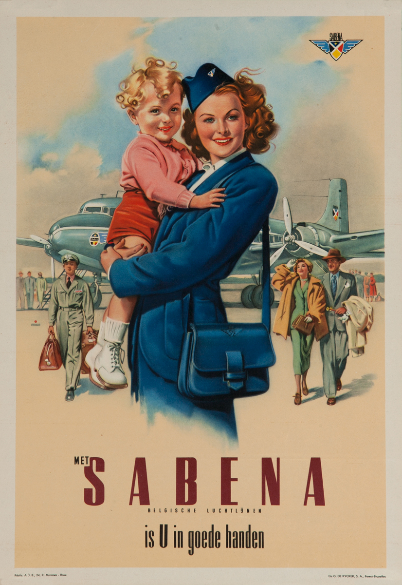 Net Sabena is U in Goede Handen, small sized travel poster