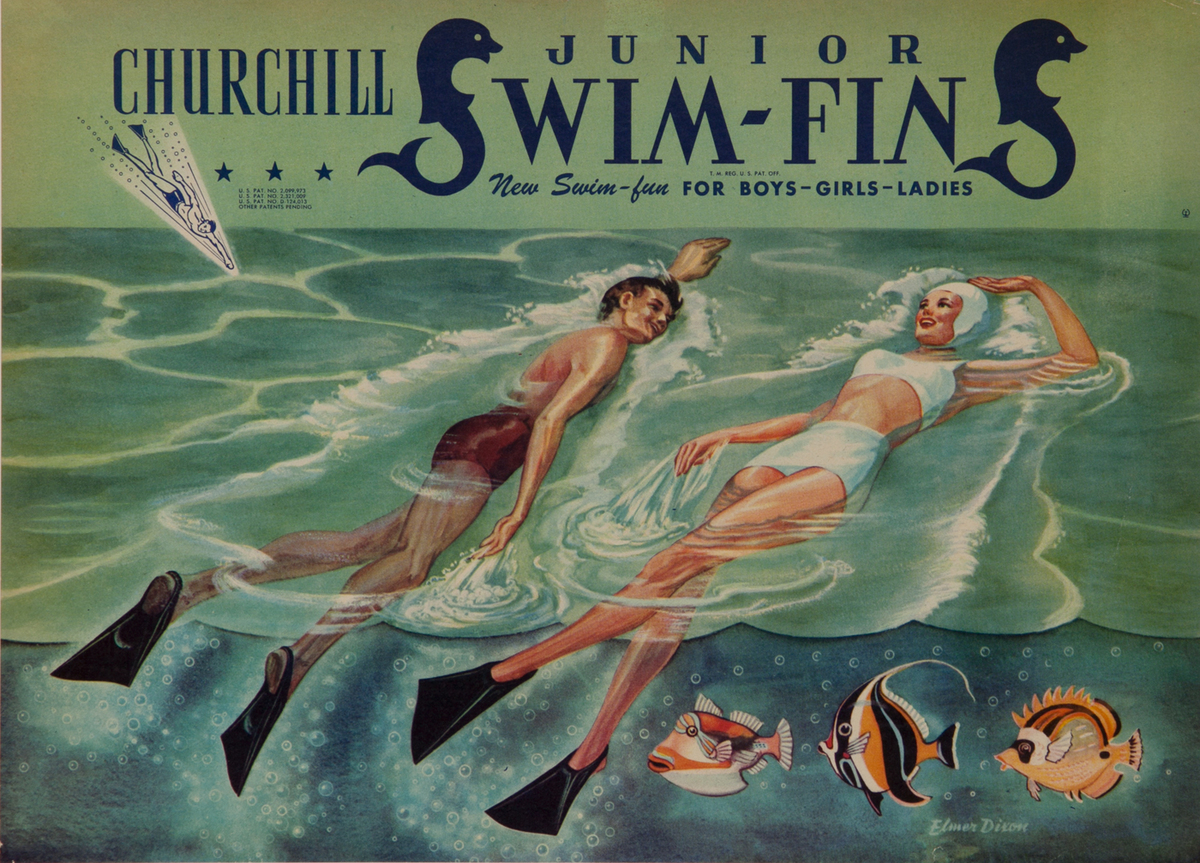 Churchill Junior Swim Fins for Boys-Girls-Ladies