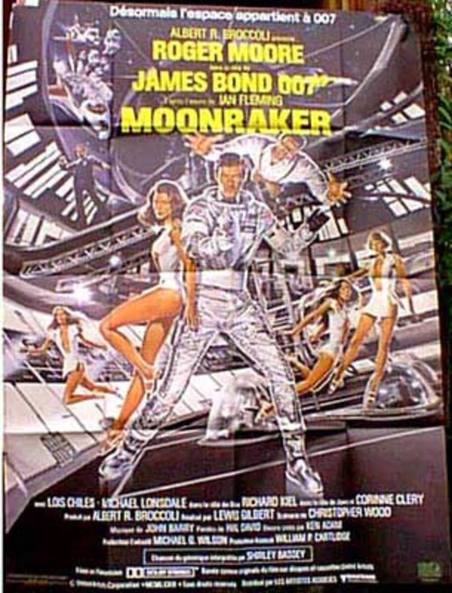 James Bond 007 Moonraker French Release Vintage Original Movie Poster