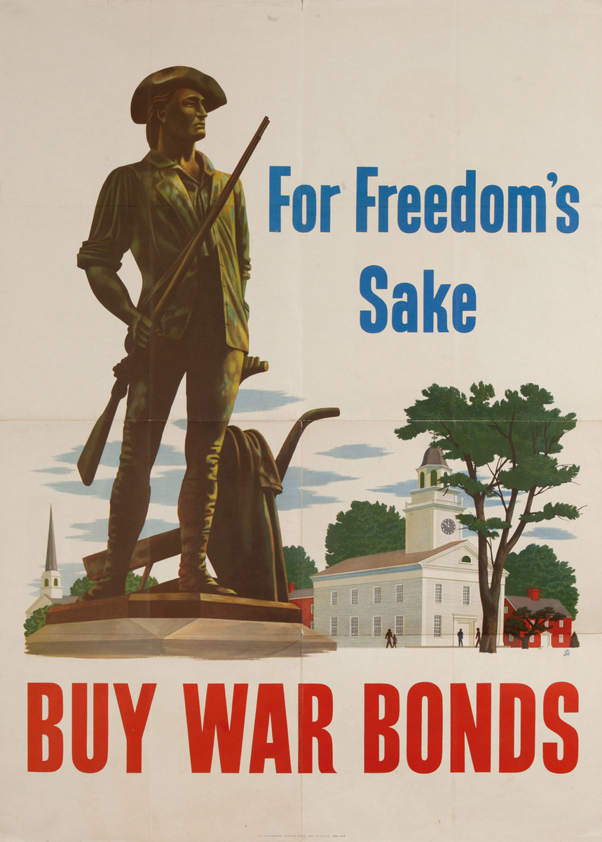 For Freedom's Sake, Buy War Bonds, WWII Poster