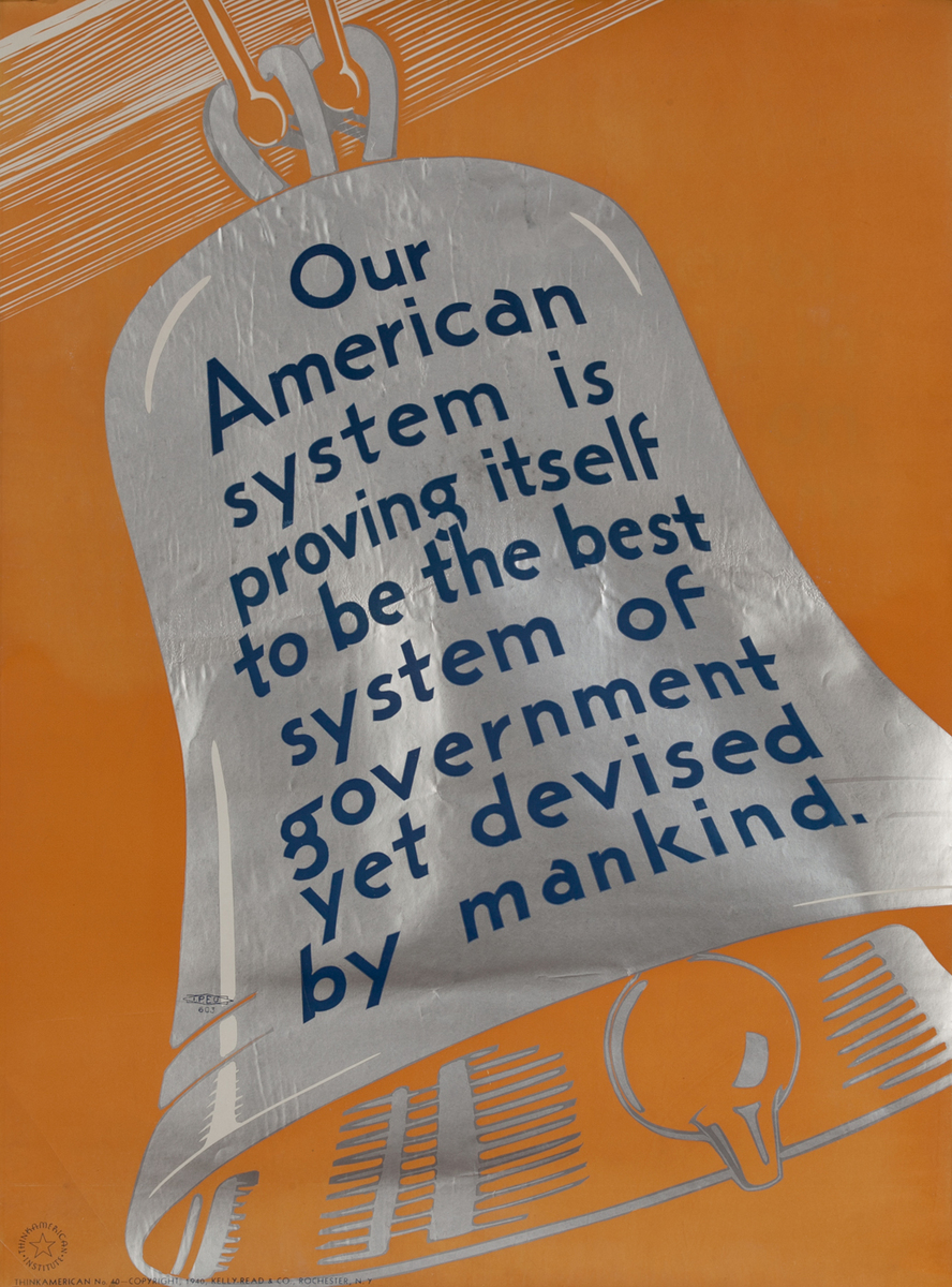 Our American System, Think American Work Motivation Poster
