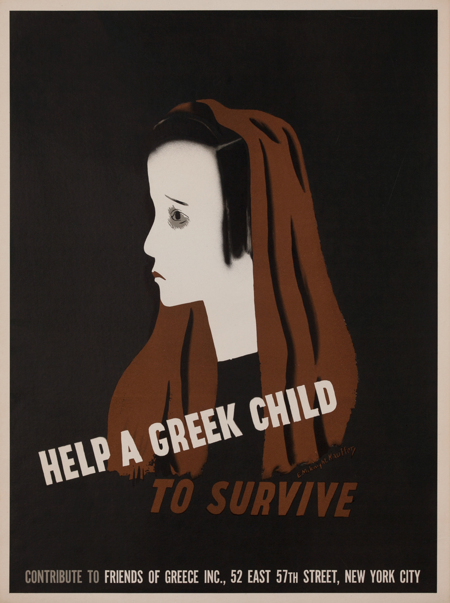 Help a Greek Child to Survive, WWII Poster