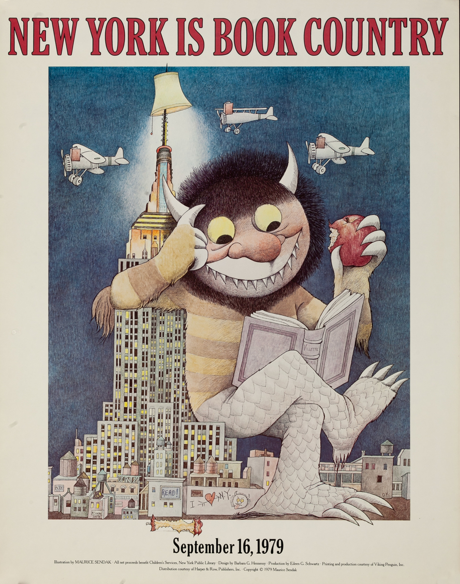 New York is Book Country 1979 Sendak Poster