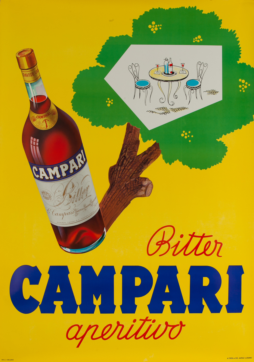 Bitter Campari Aperitivo, Swiss Advertising Poster