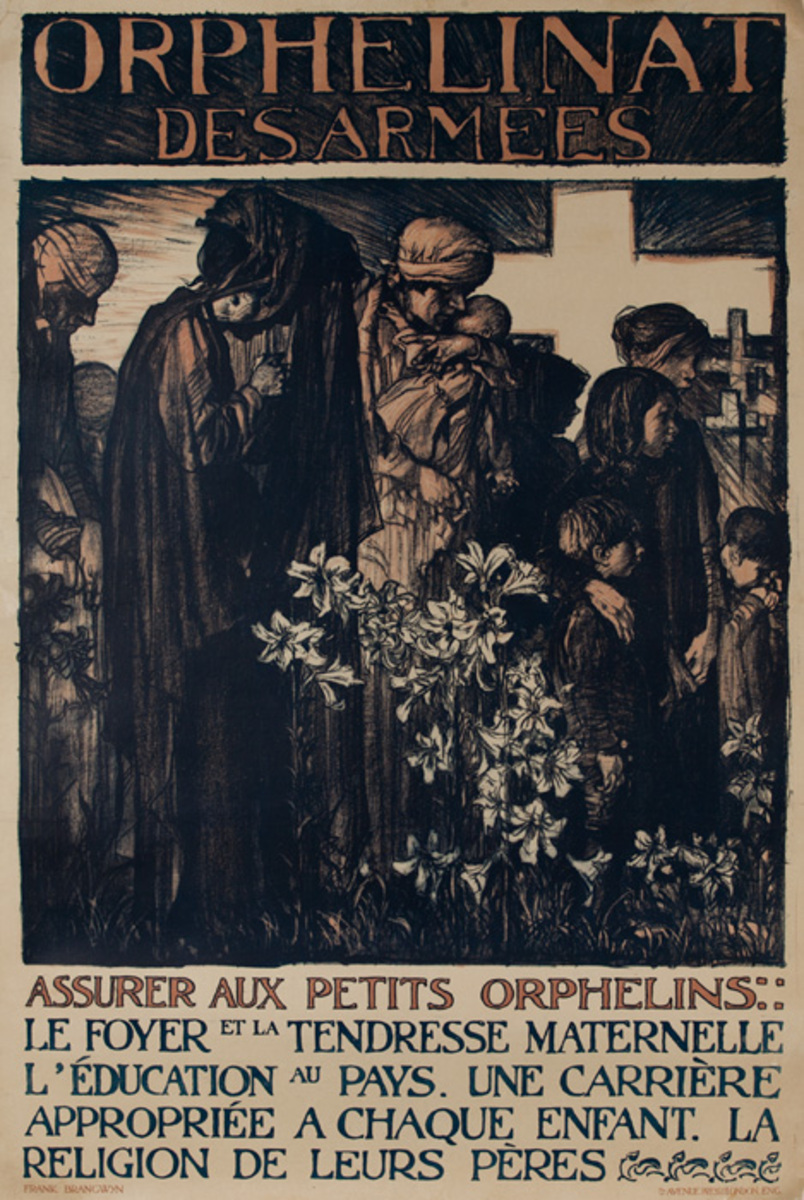 Orphelinat des armée, British WWI Poster, cemetery