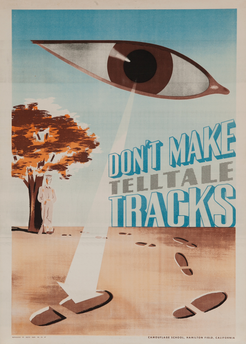 Don't Make Telltale Tracks, WWII Training Poster