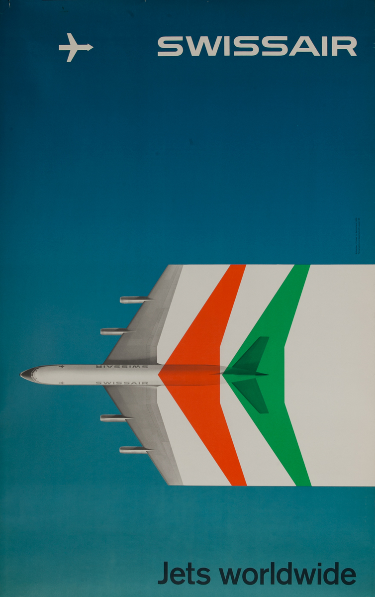 Swissair Jets Worldwide, Travel Poster