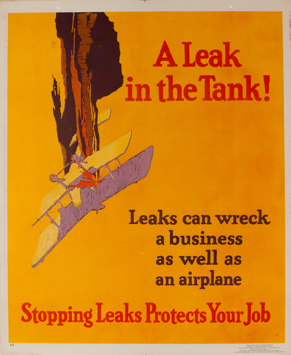 A Leak in the Tank - Mather Work Incentive Poster