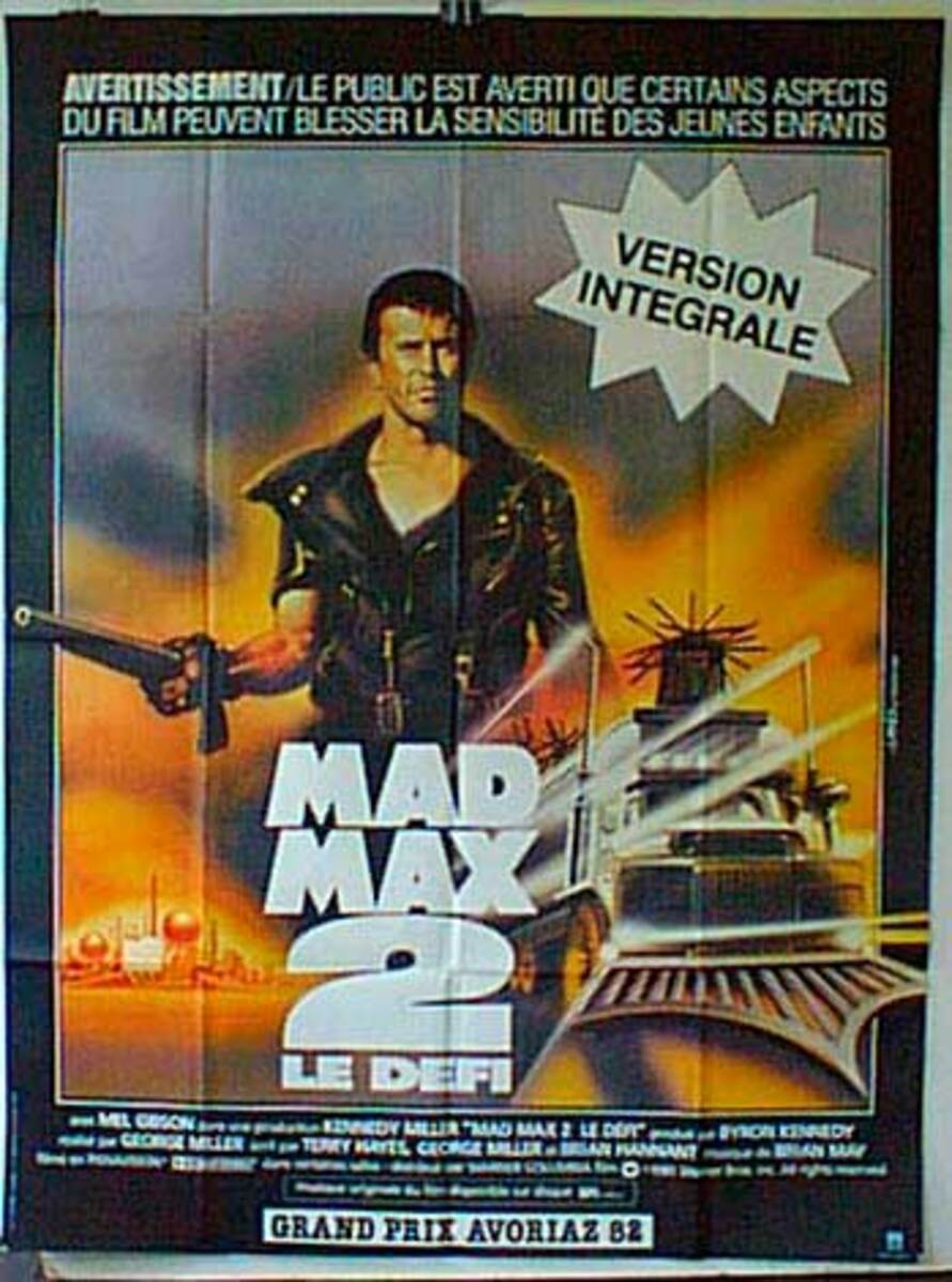 Mad Max 2 French Release Original Movie Poster
