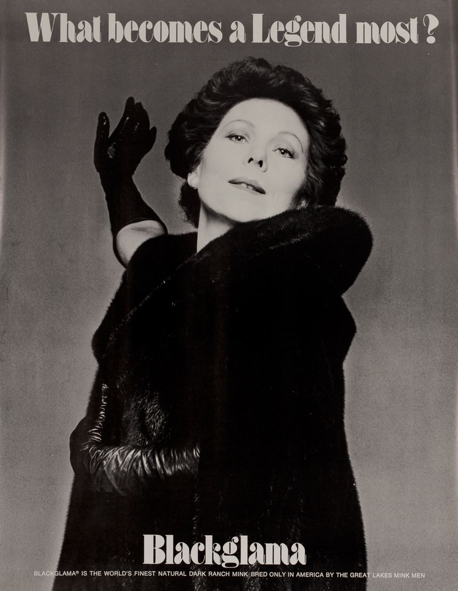 Renata Scotto, Blackglama Fur What Becomes a Legend Most? Original Advertising Poster
