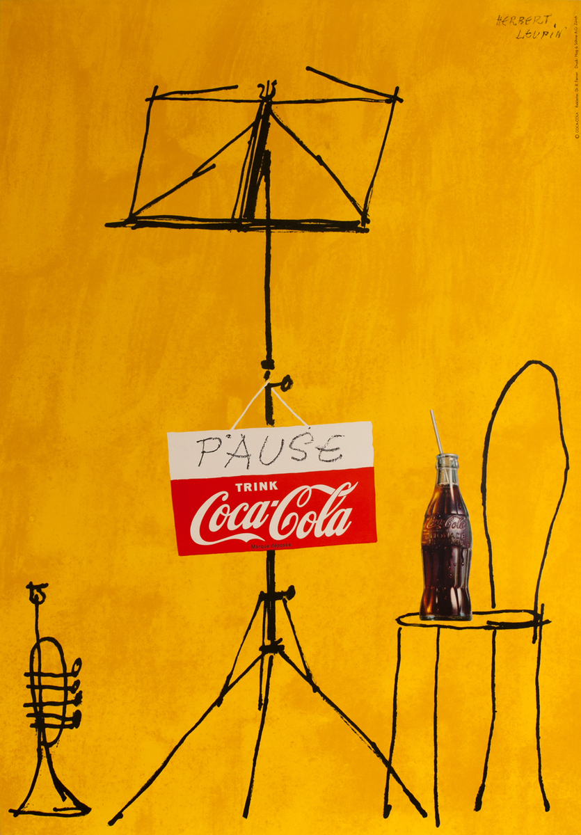Pause - Trink Coca Cola, Swiss Advertising Poster