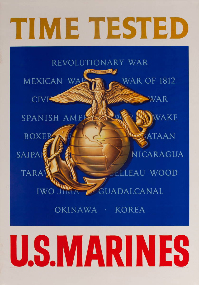 Time Tested, U.S Marines, Recruiting Poster