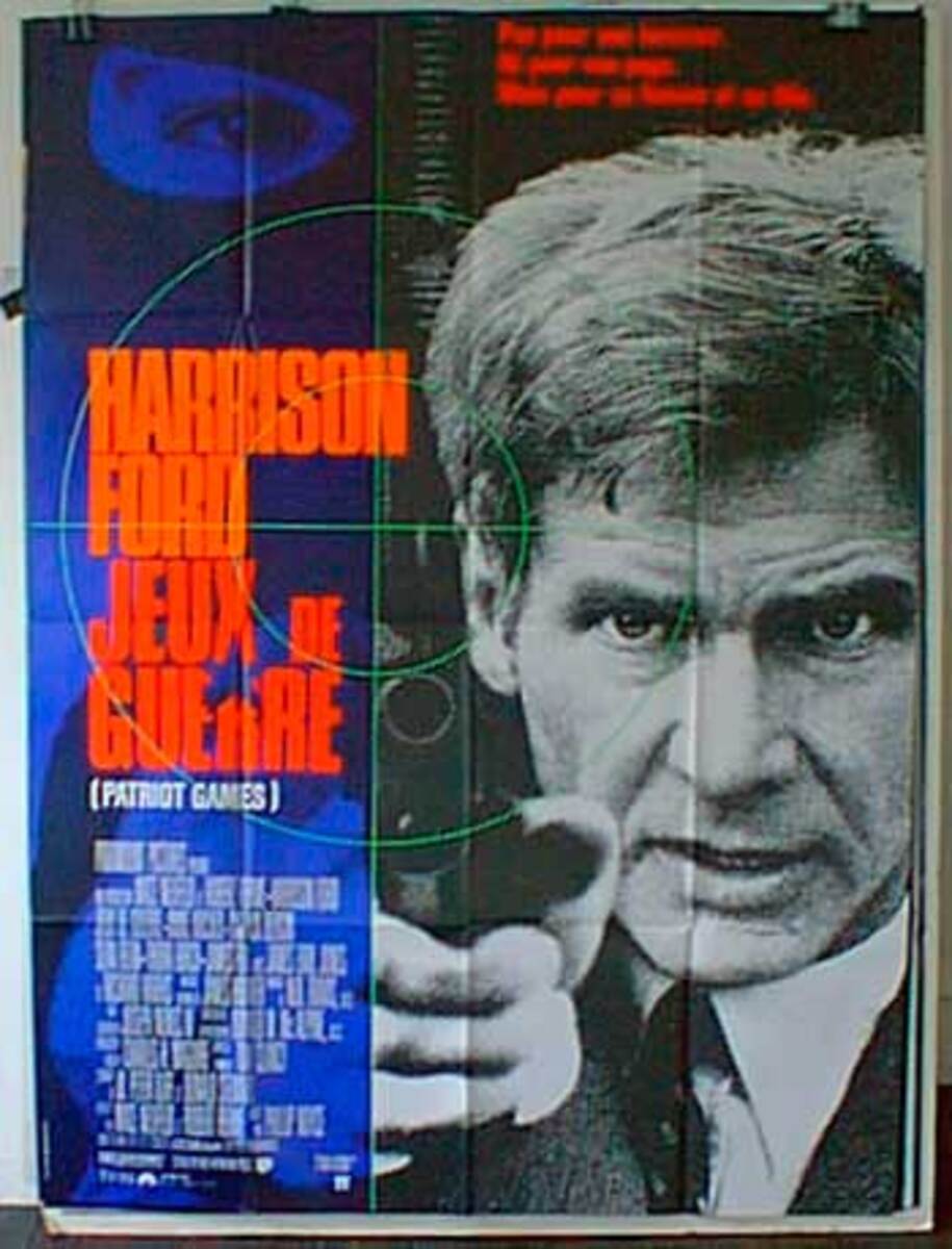 Patriot Games French Release Original Movie Poster