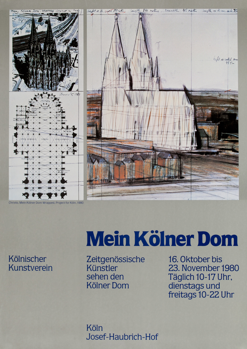 Christo Mien Kolner Dom Museum Poster