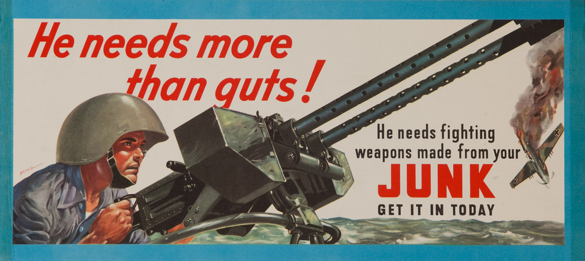 He needs more than guts!  He needs fighting weapons made from junk - Get it in today