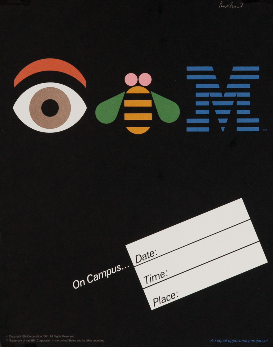 IBM (eye bee M) Rebus College Campus Recruiting Poster