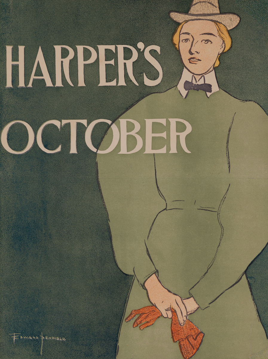 Harper's October 1896 Original American Literary Poster 