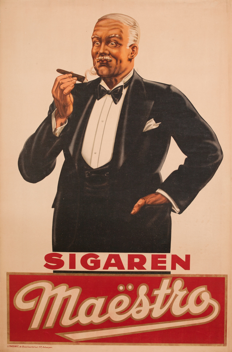 Maestro Cigar Advertising Poster