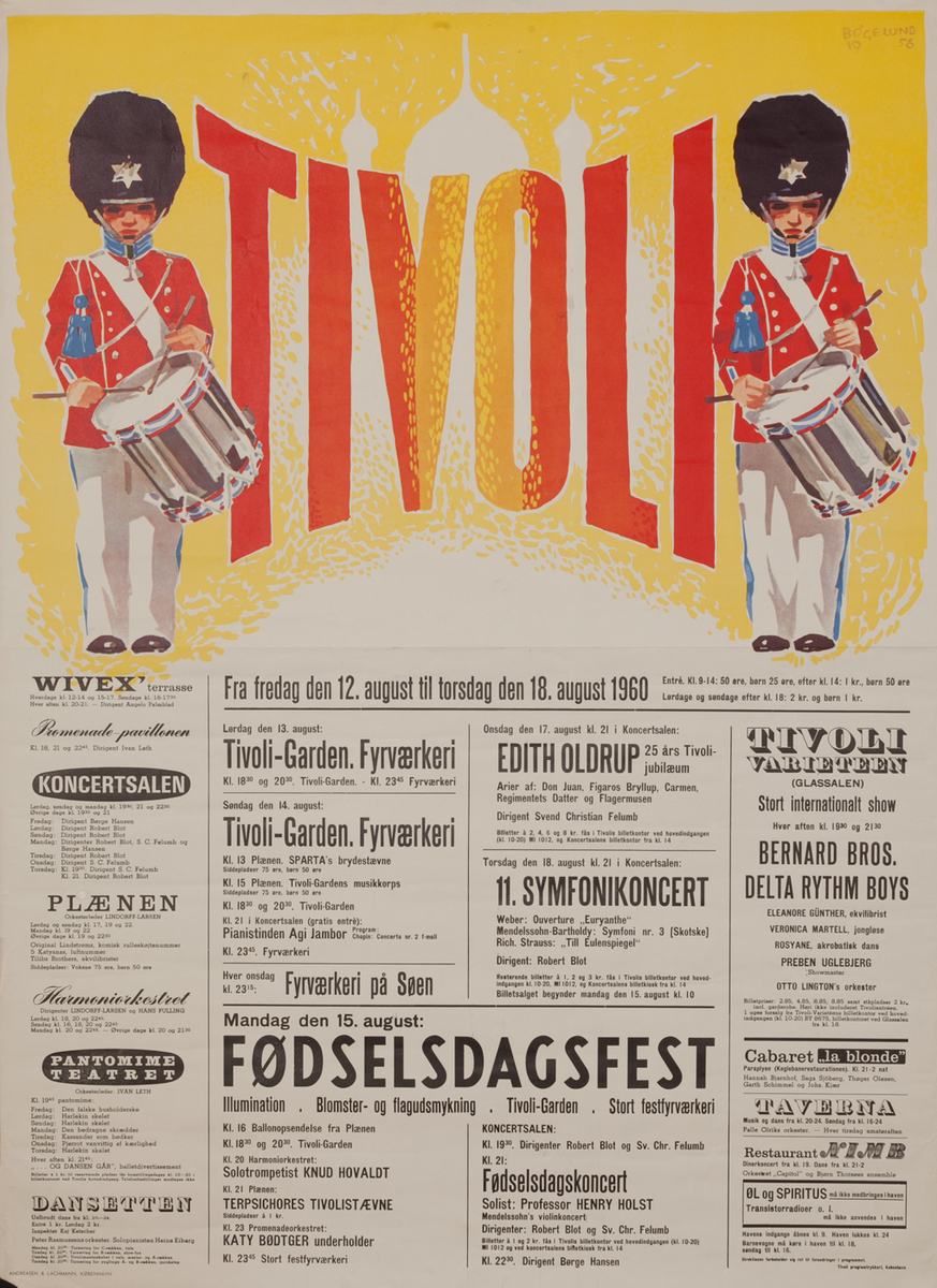 Tivoli Denmark Poster, drummers