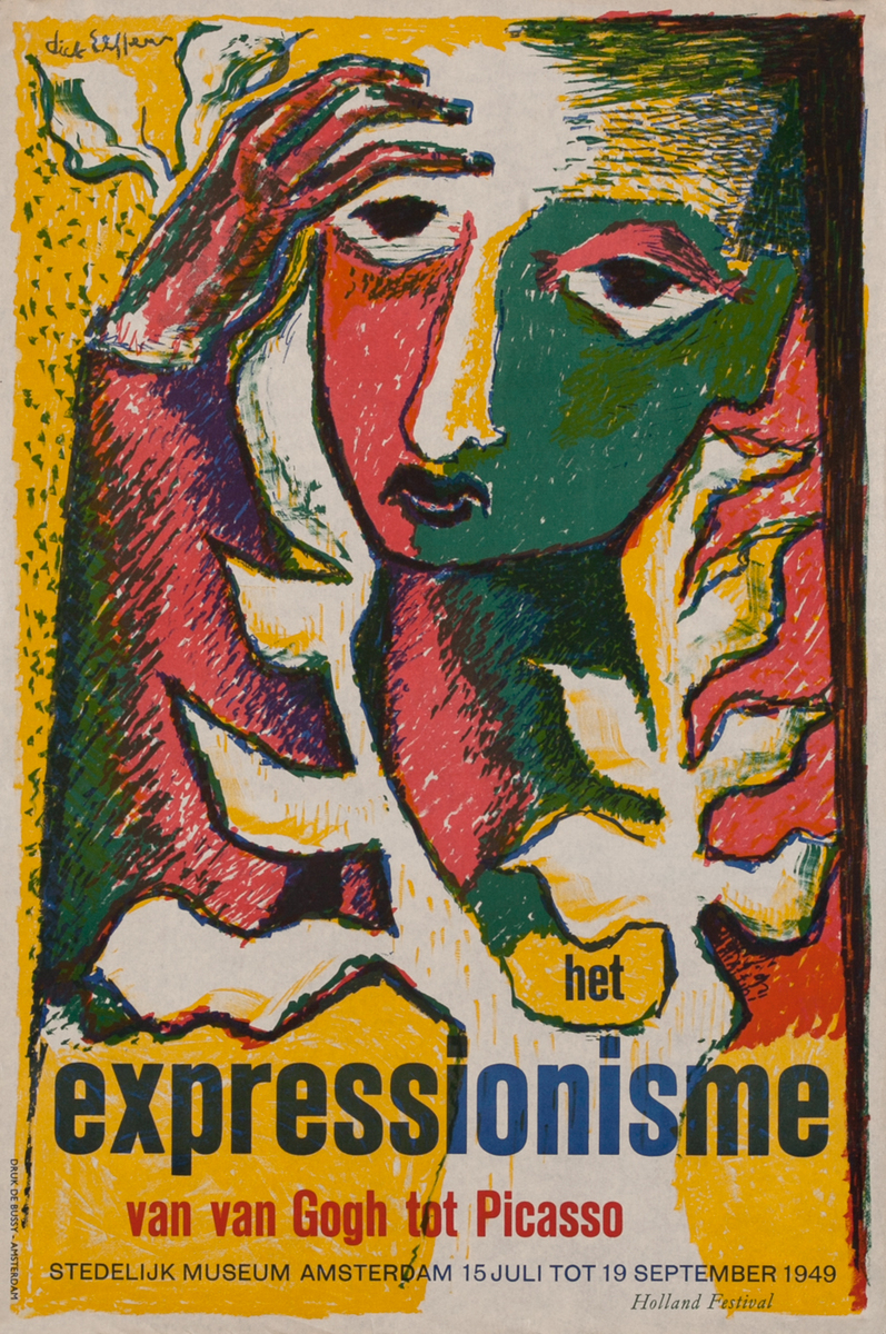 Expressionism From Van Gogh to Picasso, Stedelijk Museum Amsterdam Exhibit Poster