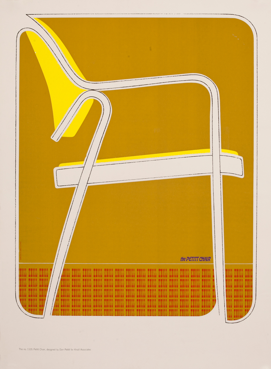 the PETITT Chair, Knoll Furniture Adverising Poster