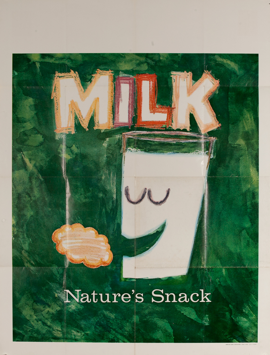 Milk Natures Snack Advertising Poster