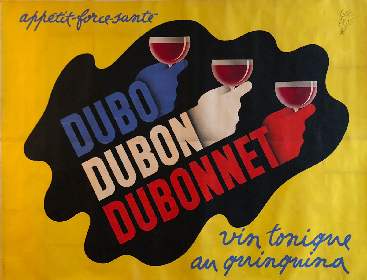 Dubo Dubon Dubonnet, vin tonique au quinquina French Advertising Billboard
