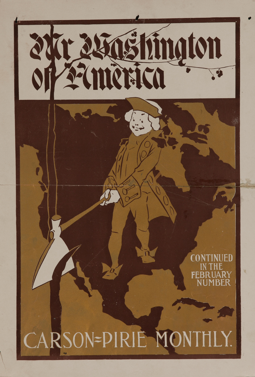 Carson Pirie Monthly American Literary Poster Our Washington of America