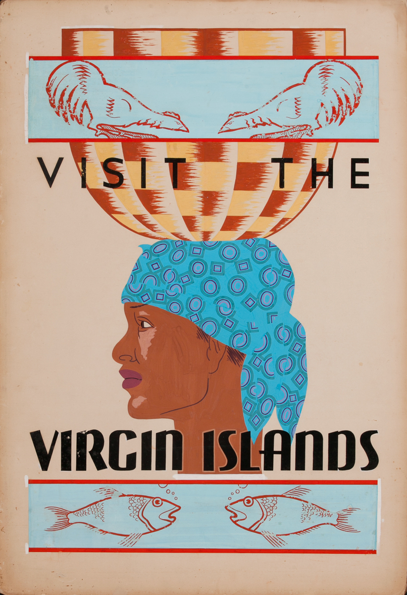 Visit the Virgin Islands, Silkscreen advertising poster.