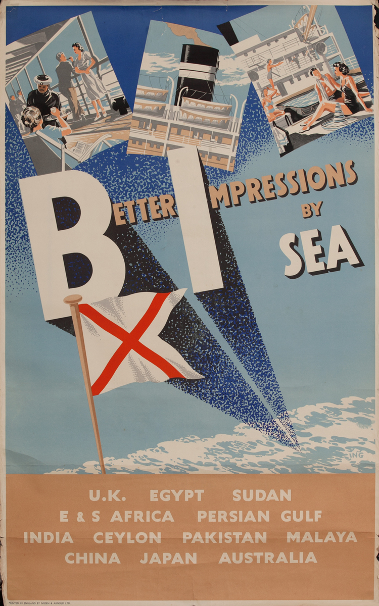 Better Impressions by Sea, BI Cruise Line Poster