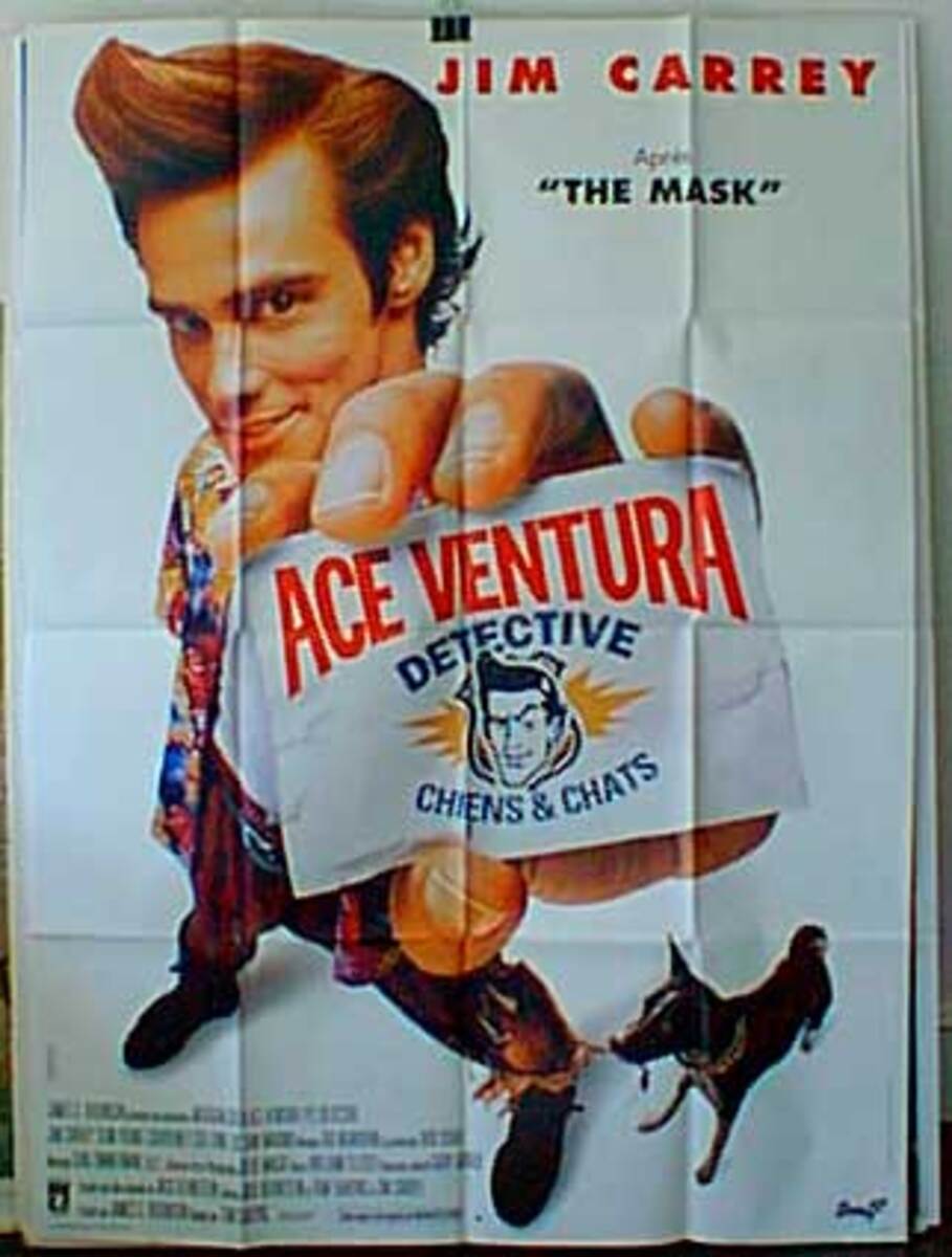 Ace Ventura Pet Detective Original French Movie Poster