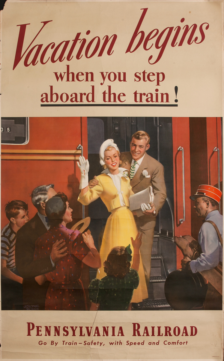 Vacation begins when you step aboard the train! Pennsylvania Railroad 